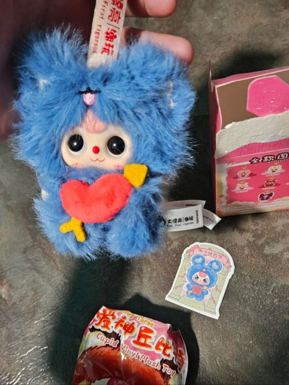 Baby Three Cupid Vinyl Plush - Confirmed Blue Mouse